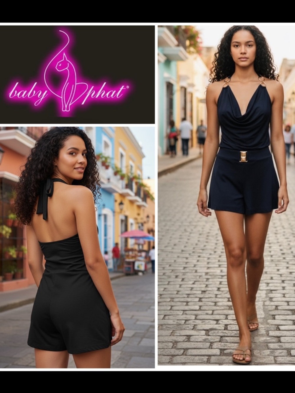 🏖️ Mix & Match 3/$275 🏖️ Vintage Y2K Baby Phat Cowl Neck Romper